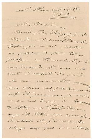 Lot #393 William II of the Netherlands Handwritten Letter Signed - Image 1