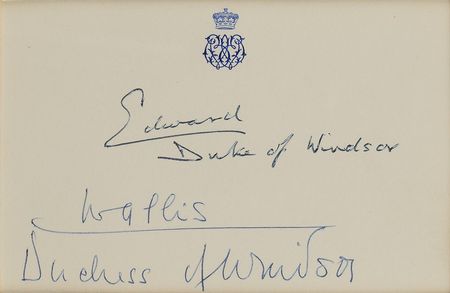 Lot #394 Duke and Duchess of Windsor Card - Image 1