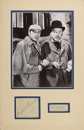 Lot #1027 Sherlock Holmes: Rathbone and Bruce Signatures - Image 1