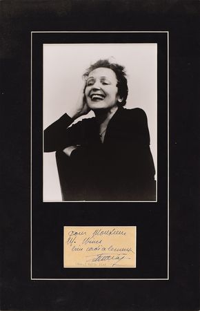 Lot #815 Edith Piaf Signature - Image 1