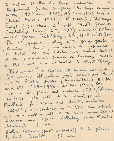 Lot #811 Vernon Duke: Vernon Duke outlines his prolific body of work - Image 3