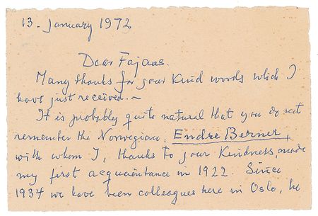 Lot #238 Odd Hassel Handwritten Letter Signed - Image 2