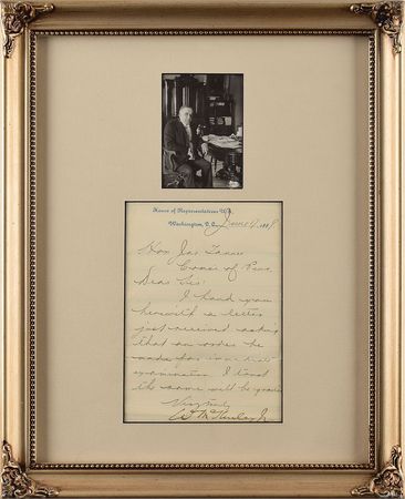 Lot #178 William McKinley Signed Letter - Image 1