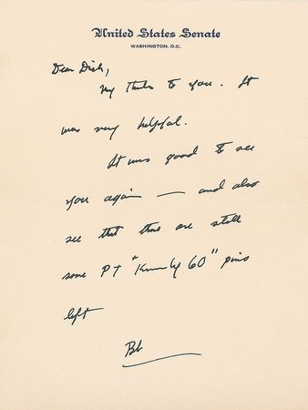 Lot #78 Robert F. Kennedy Autograph Letter Signed: 