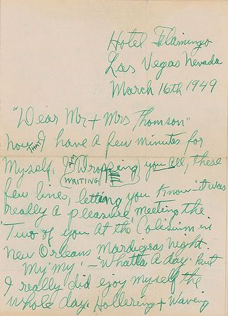 Lot #808 Louis Armstrong Handwritten Letter Signed - Image 1
