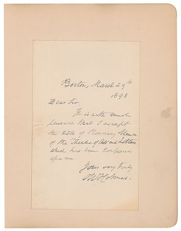 Lot #664 Oliver Wendell Holmes, Sr - Image 1