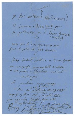 Lot #530 Salvador Dali Handwritten Letter Signed - Image 2
