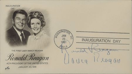 Lot #197 Ronald and Nancy Reagan First Day Cover - Image 1