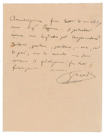 Lot #756 Giuseppe Verdi: Verdi visits Milan's Conservatory - Image 1