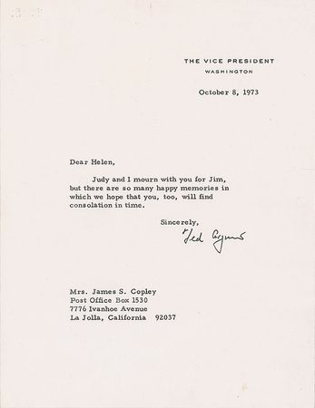 Lot #288 Spiro Agnew Letters - Image 2