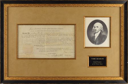 Lot #88 James Madison: Less than two months after becoming POTUS - Image 1