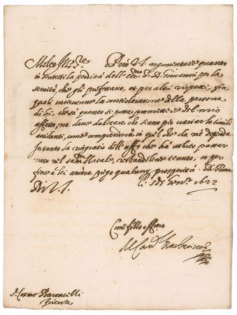 Lot #250 Pope Urban VIII Signed Document - Image 1