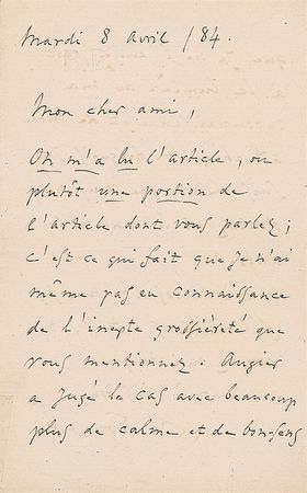 Lot #799 Charles Gounod Handwritten Letter Signed - Image 1