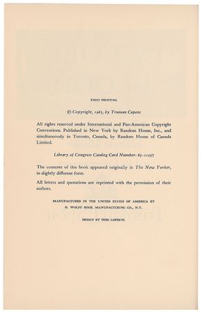 Lot #624 Truman Capote: Signed first edition of Capote's true crime classic - Image 3