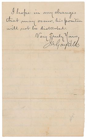Lot #108 James A. Garfield Handwritten Letter Signed - Image 2