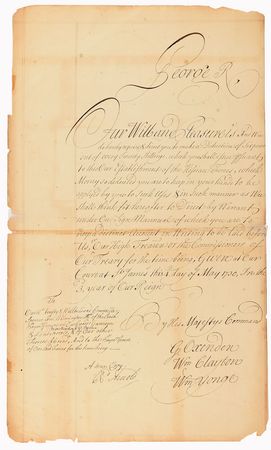 Lot #335 [King George II] Signed Document - Image 6