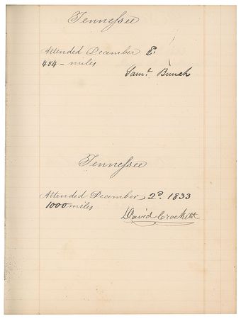 Lot #282 David Crockett: Davy Crockett and four presidents attend the 23rd US Congress - Image 1