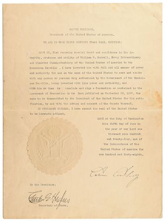 Lot #116 Calvin Coolidge Signed Document - Image 1