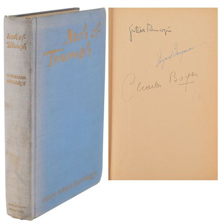 Lot #652 Arch of Triumph: Remarque, Bergman, and Boyer Book - Image 1