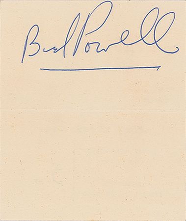 Lot #818 Bud Powell Signature - Image 1