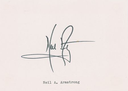 Lot #473 Neil Armstrong and Buzz Aldrin Signatures - Image 1