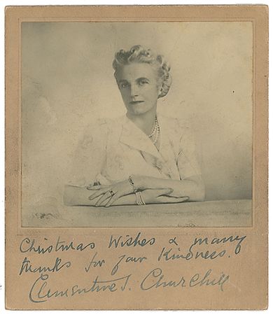Lot #305 Clementine Churchill Christmas Card - Image 1
