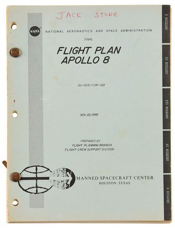 Lot #461 Apollo 8 Flight Plan - Image 1