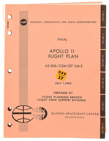 Lot #466 Apollo 11 Flight Plan - Image 1