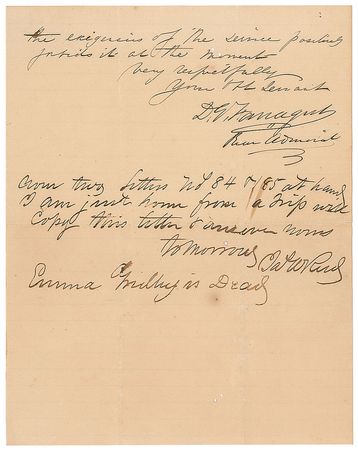 Lot #431 David G. Farragut Handwritten Letter Signed - Image 2