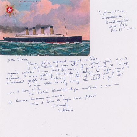 Lot #386 Titanic: Dean and Shuman Letters - Image 1