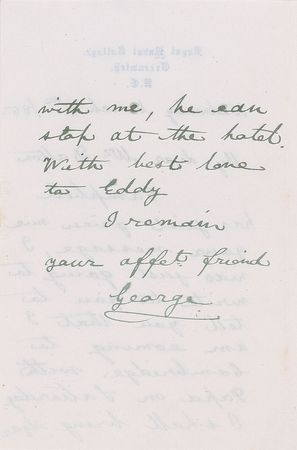 Lot #338 King George V Handwritten Letter Signed - Image 2