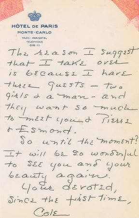 Lot #817 Cole Porter Handwritten Letter Signed - Image 2