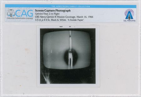 Lot #485 Neil Armstrong: Gemini 8 Photograph Photograph - Image 1