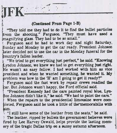 Lot #35 John F. Kennedy Assassination Limousine Leather: Swatches from the assassination limousine’s leather interior - Image 4