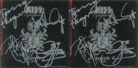 Lot #9241  KISS Signed CD Inserts - Image 1