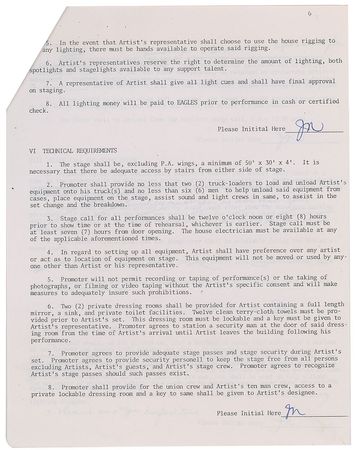 Lot #5311  Eagles: Glenn Frey Signed Document - Image 5