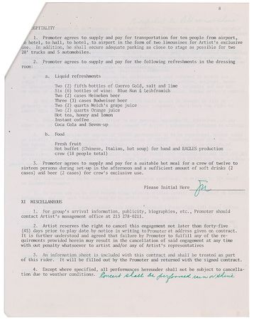 Lot #5311  Eagles: Glenn Frey Signed Document - Image 7