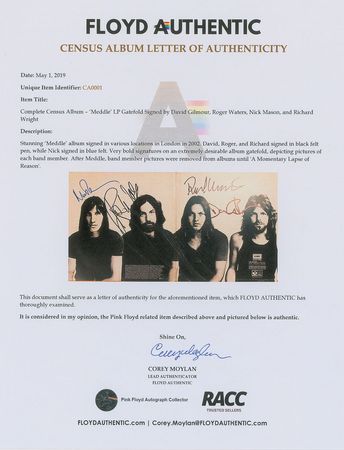 Lot #5173  Pink Floyd Signed Album - Image 3