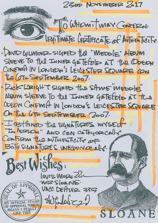 Lot #5173  Pink Floyd Signed Album - Image 4