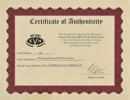 Lot #5324 Eddie Van Halen's Stage-Used Charvel Guitar - Image 7