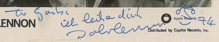 Lot #5045 John Lennon Signed Photograph - Image 2