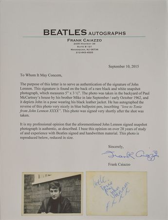Lot #5046 John Lennon Signed Photograph - Image 4