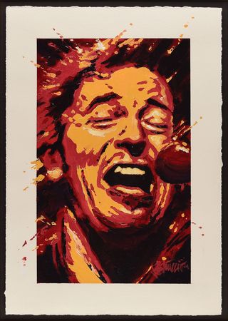 Lot #5321 Bruce Springsteen Original Painting by Joe Petruccio - Image 1