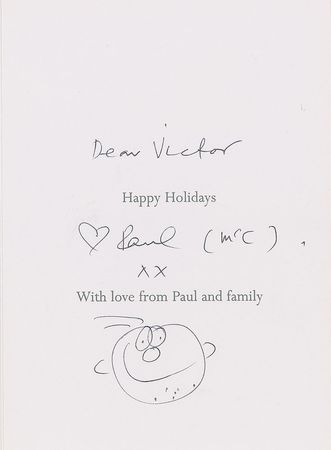 Lot #5050 Paul McCartney Signed Christmas Card
