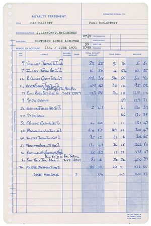 Lot #5082 John Lennon and Paul McCartney Royalty Statements - Image 4
