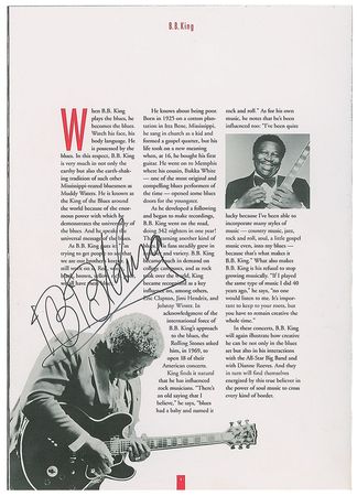 Lot #5203 B. B. King Signed Program - Image 1