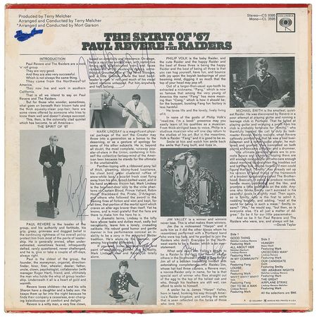 Lot #5433  Paul Revere and the Raiders Signed Album - Image 1