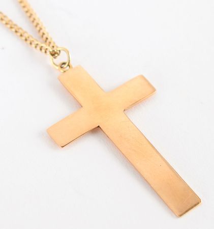 Lot #5380  Prince's Gold Cross Necklace - Image 1