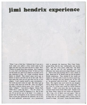 Lot #5118 Jimi Hendrix Experience 1969 Royal Albert Hall Program - Image 2