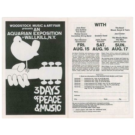 Lot #5265  Woodstock: Canned Heat and Three Dog Night Fillmore East Program - Image 1